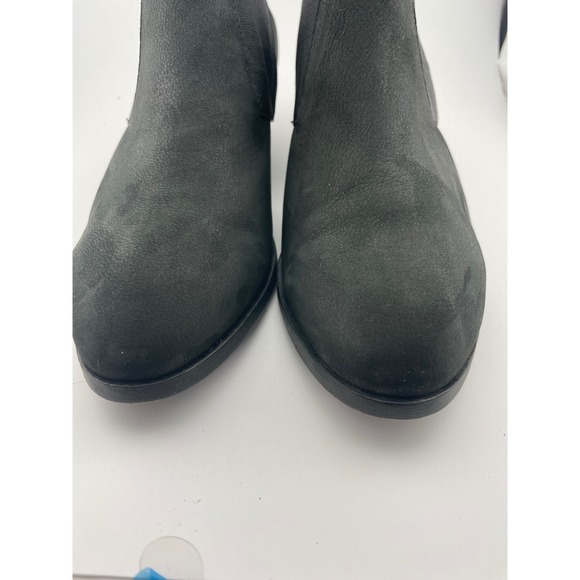 Eileen Fisher Perry black nubuck suede elastic cutout shoes booties sz 7.5 - Picture 4 of 16